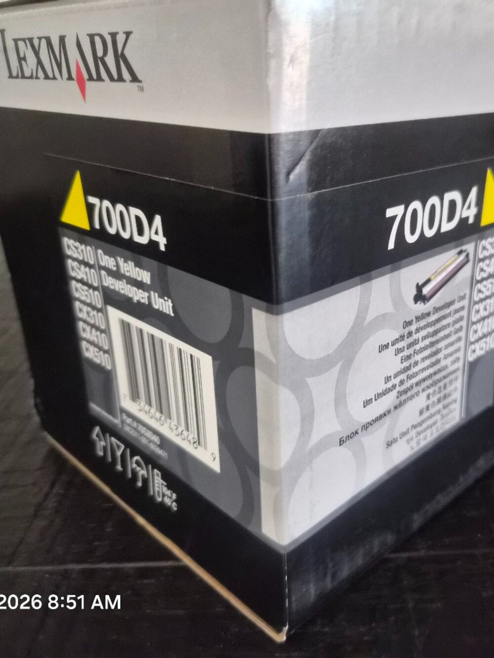 700D4 Yellow Developer Unit